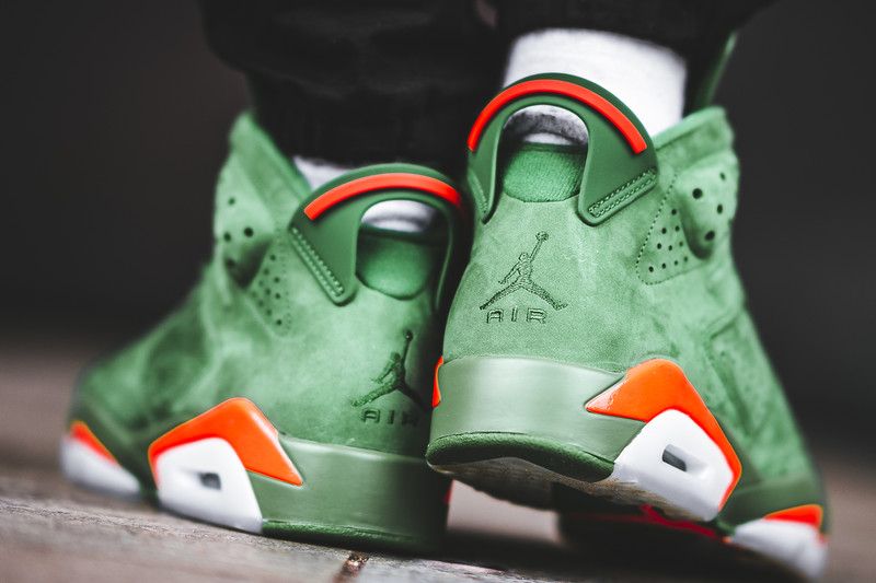 Jordan 6 gatorade store green on feet